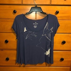 Blue Flying Birds Tee